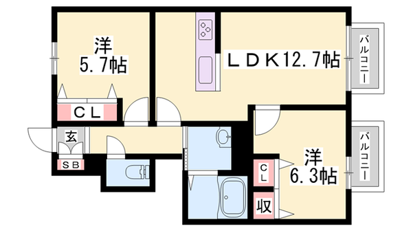 MAST COURT加古川南の物件間取画像